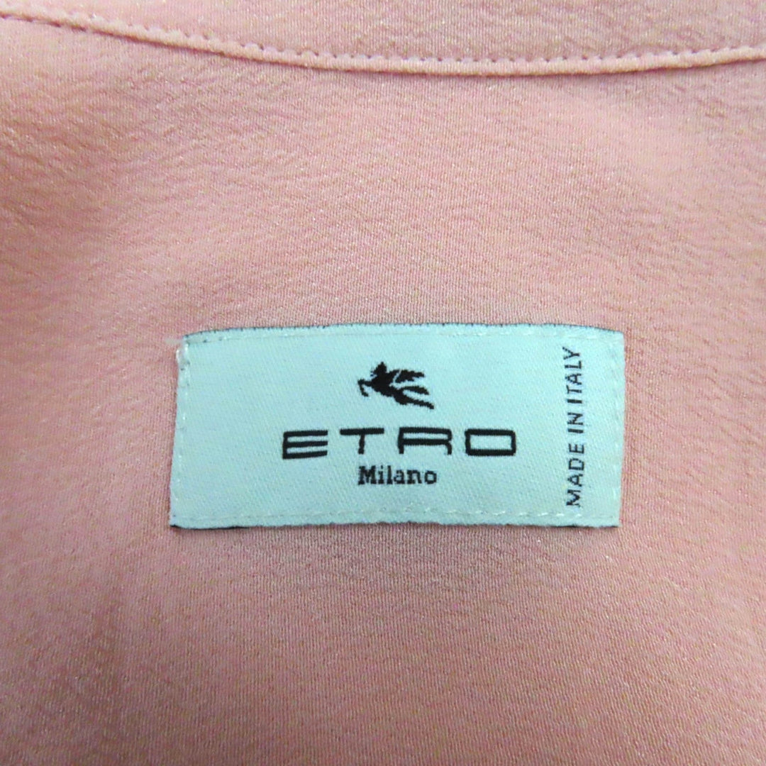 ETRO blouse Main: 100% silk pink Women 38 Used Authentic