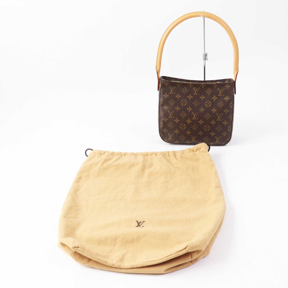 LOUIS VUITTON Shoulder Bag M51146 Monogram canvas, tanned leather Brown Monogram LoopingMM Women Used Authentic