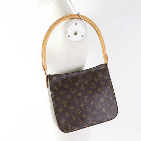 LOUIS VUITTON Shoulder Bag M51146 Monogram canvas, tanned leather Brown Monogram LoopingMM Women Used Authentic