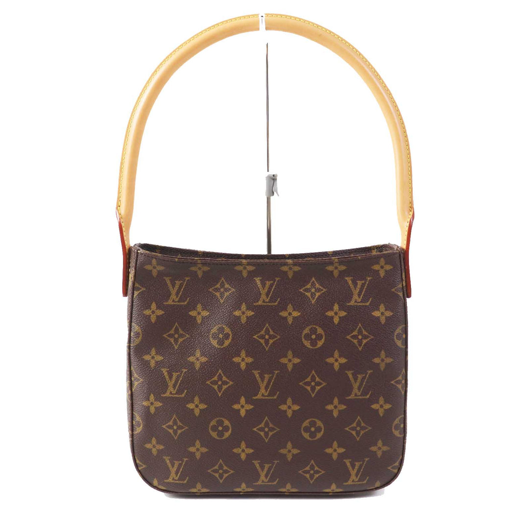 LOUIS VUITTON Shoulder Bag M51146 Monogram canvas, tanned leather Brown Monogram LoopingMM Women Used Authentic