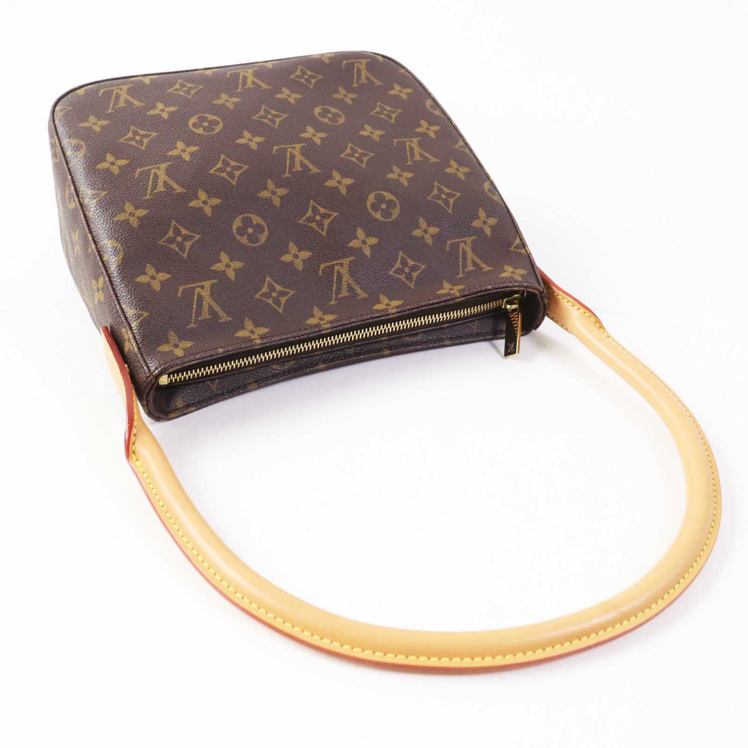 LOUIS VUITTON Shoulder Bag M51146 Monogram canvas, tanned leather Brown Monogram LoopingMM Women Used Authentic