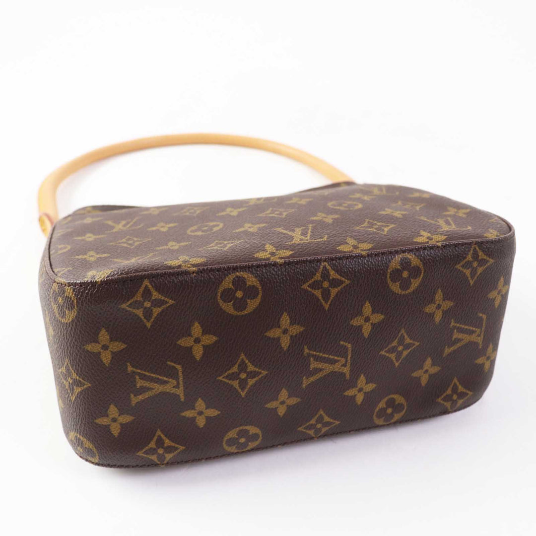 LOUIS VUITTON Shoulder Bag M51146 Monogram canvas, tanned leather Brown Monogram LoopingMM Women Used Authentic