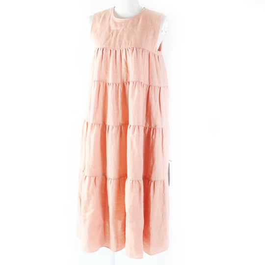 FOXEY one piece 42828 Outer: 100% linen, lining: 100% cupra pink Dress Eze Women 38 Used Authentic