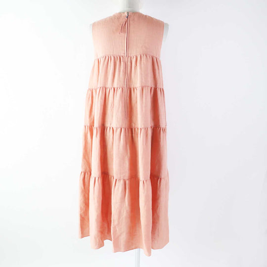 FOXEY one piece 42828 Outer: 100% linen, lining: 100% cupra pink Dress Eze Women 38 Used Authentic