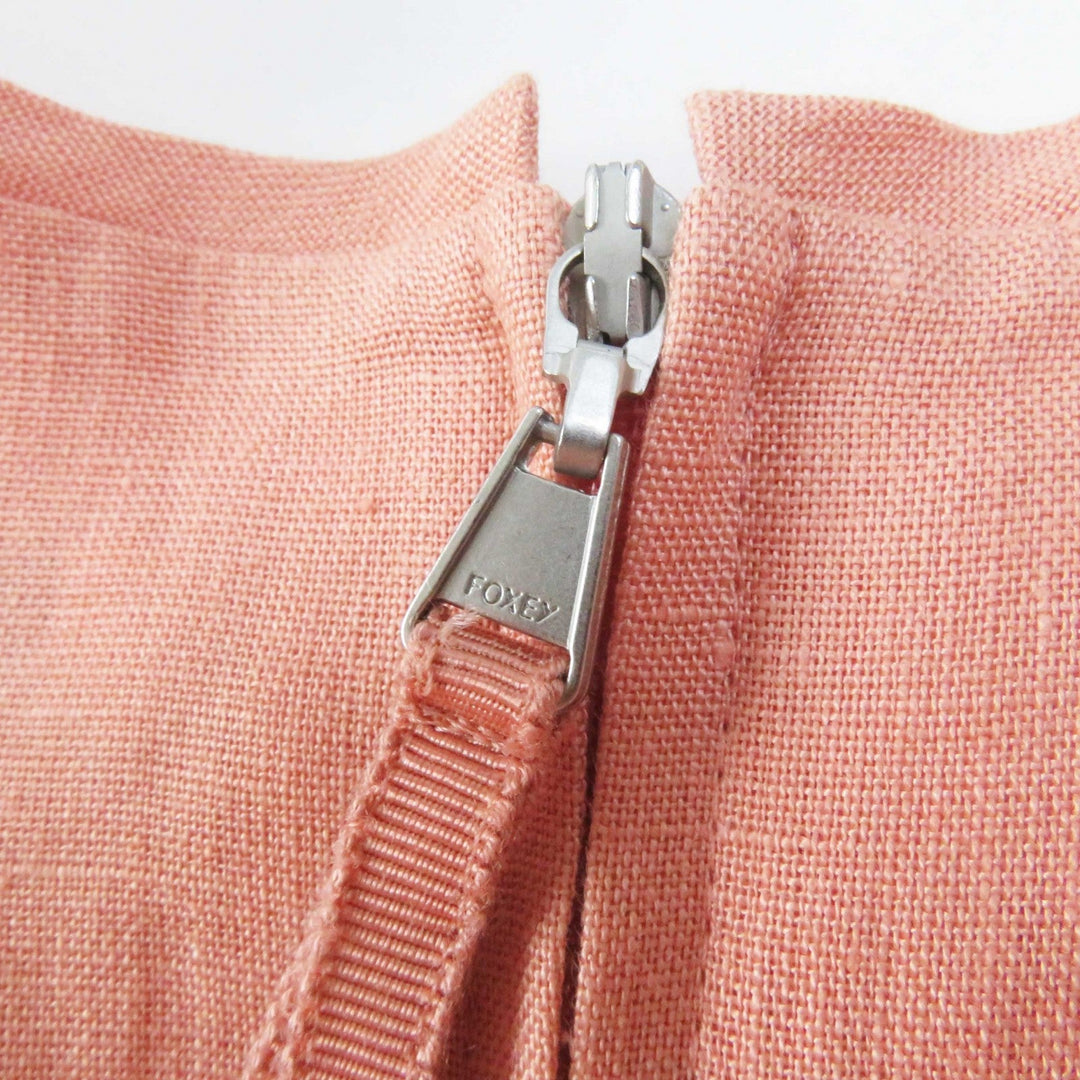 FOXEY one piece 42828 Outer: 100% linen, lining: 100% cupra pink Dress Eze Women 38 Used Authentic