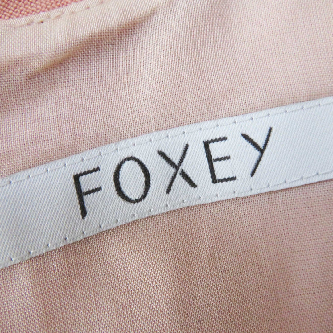 FOXEY one piece 42828 Outer: 100% linen, lining: 100% cupra pink Dress Eze Women 38 Used Authentic