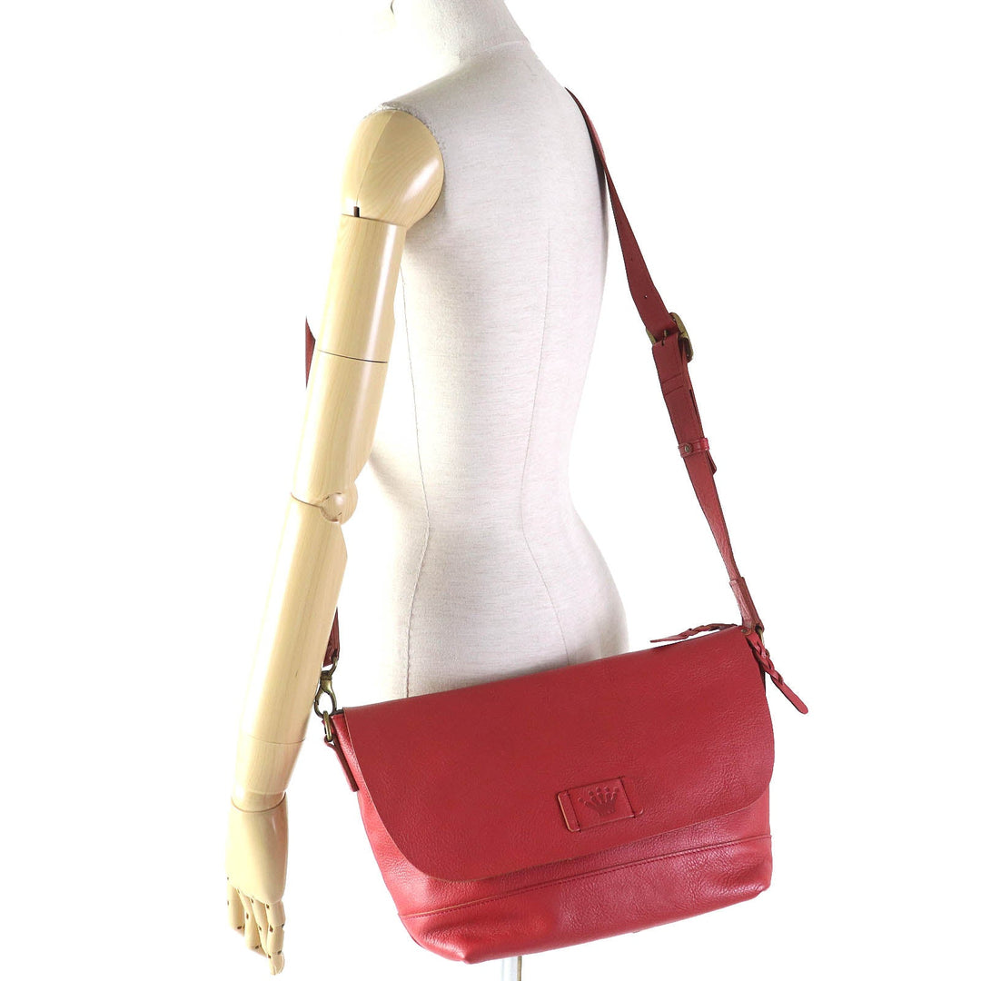 Dakota Shoulder Bag Main: Leather Red type Women Used Authentic