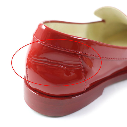 CHANEL loafers G30708 Main: Patent leather Red Women 35 1/2C Used Authentic