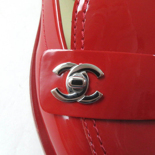 CHANEL loafers G30708 Main: Patent leather Red Women 35 1/2C Used Authentic
