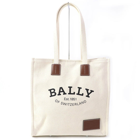 BALLY Tote Bag Main: Canvas, Part: Leather natural CABANA CRYSTALIA.ST 23 Women Used Authentic