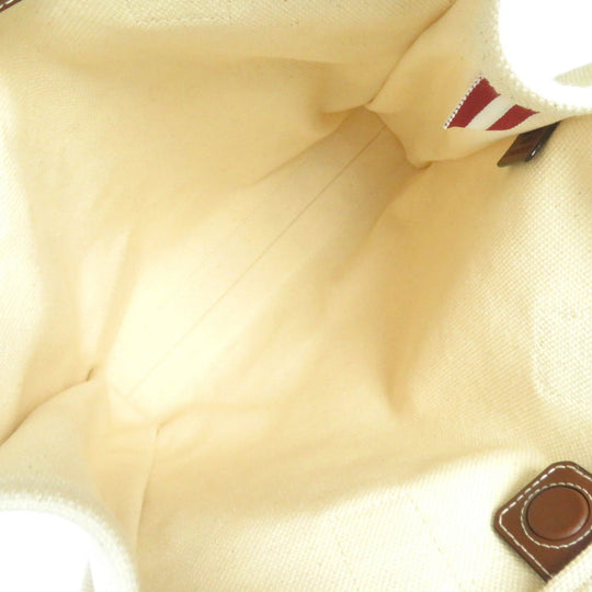 BALLY Tote Bag Main: Canvas, Part: Leather natural CABANA CRYSTALIA.ST 23 Women Used Authentic