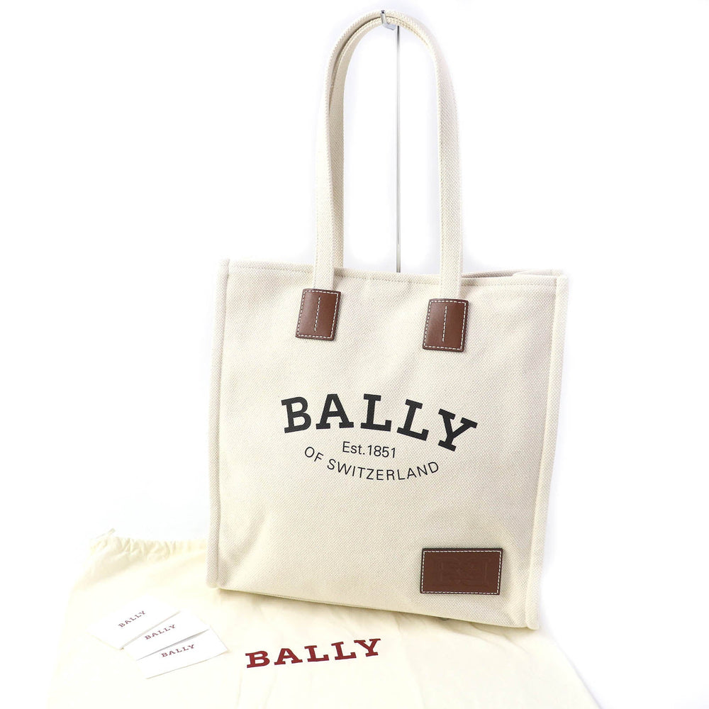 BALLY Tote Bag Main: Canvas, Part: Leather natural CABANA CRYSTALIA.ST 23 Women Used Authentic
