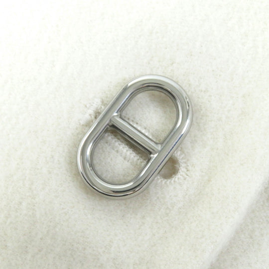 HERMES coat 3E0221DA Main: 100% cashmere white Women 38 Used Authentic