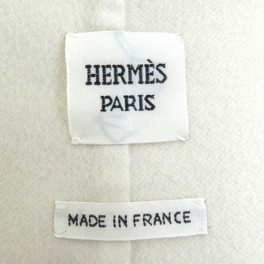 HERMES coat 3E0221DA Main: 100% cashmere white Women 38 Used Authentic
