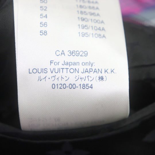 LOUIS VUITTON Chester coat Outer: 65% Rain Wool, 35% Polyester Lining: 30% Cupra, 27% Acetate, 24% Rayon, 19% Cotton Pink multi mens 48 Used Authentic