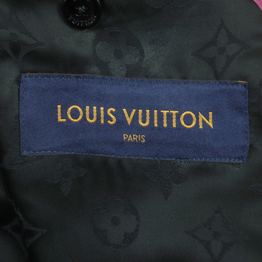 LOUIS VUITTON Chester coat Outer: 65% Rain Wool, 35% Polyester Lining: 30% Cupra, 27% Acetate, 24% Rayon, 19% Cotton Pink multi mens 48 Used Authentic