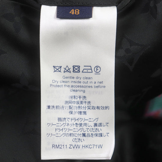 LOUIS VUITTON Chester coat Outer: 65% Rain Wool, 35% Polyester Lining: 30% Cupra, 27% Acetate, 24% Rayon, 19% Cotton Pink multi mens 48 Used Authentic