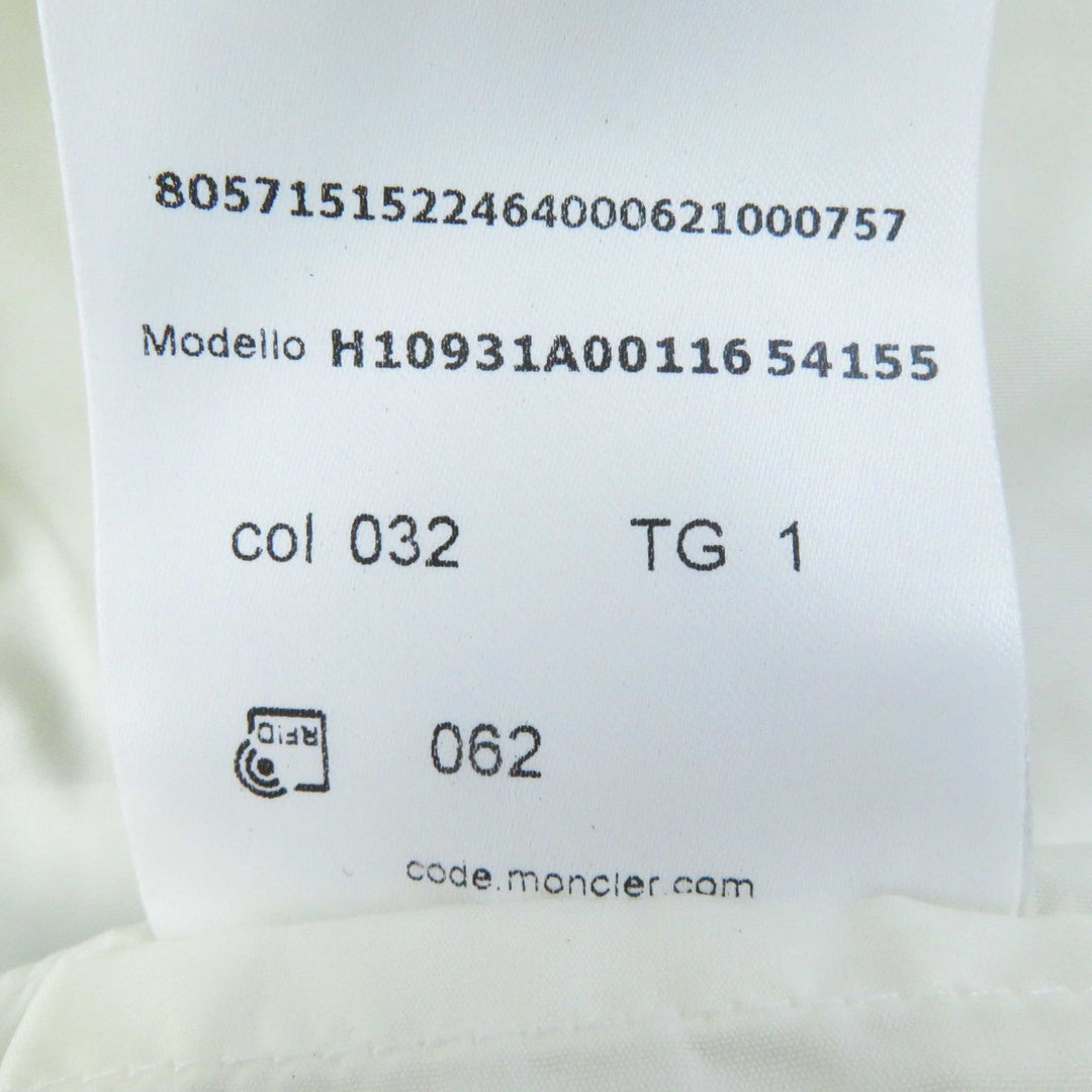 MONCLER Nylon jacket Outer: 100% nylon, Lining: 100% nylon, Part: 100% nylon white BAABA Women 1 Used Authentic