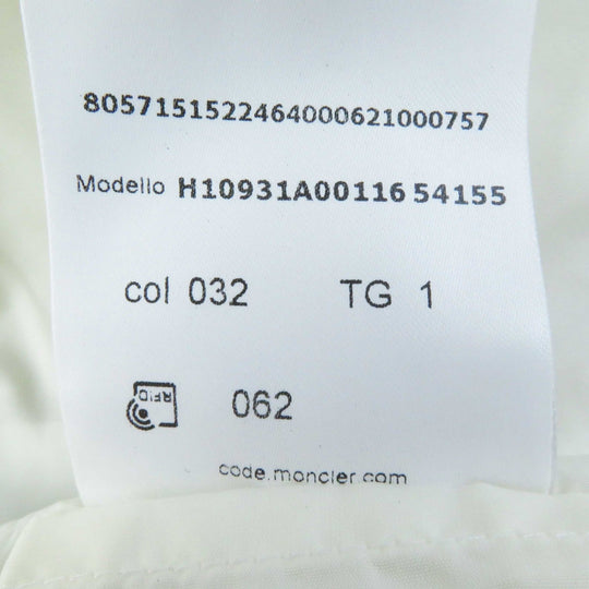 MONCLER Nylon jacket Outer: 100% nylon, Lining: 100% nylon, Part: 100% nylon white BAABA Women 1 Used Authentic