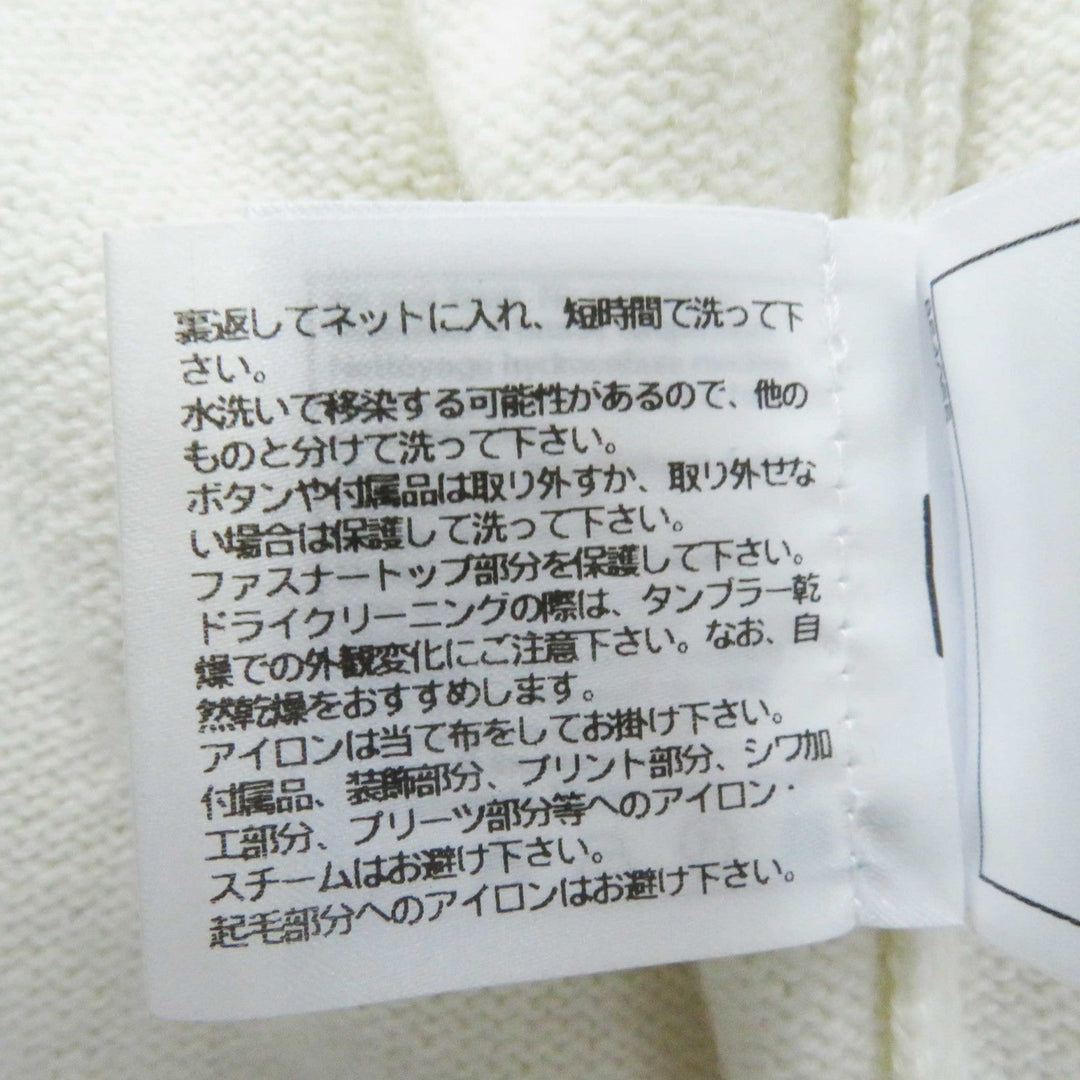 CHANEL cardigan P74230 Outer: 100% cashmere, part: 99% cashmere, part: 1% polyurethane white Women 34 Used Authentic