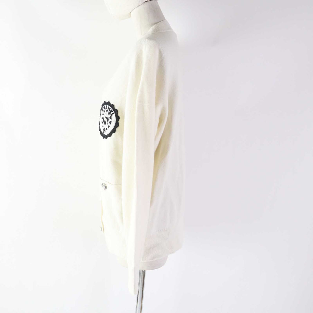 CHANEL cardigan P74230 Outer: 100% cashmere, part: 99% cashmere, part: 1% polyurethane white Women 34 Used Authentic