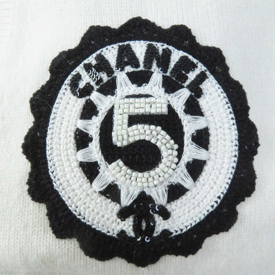 CHANEL cardigan P74230 Outer: 100% cashmere, part: 99% cashmere, part: 1% polyurethane white Women 34 Used Authentic