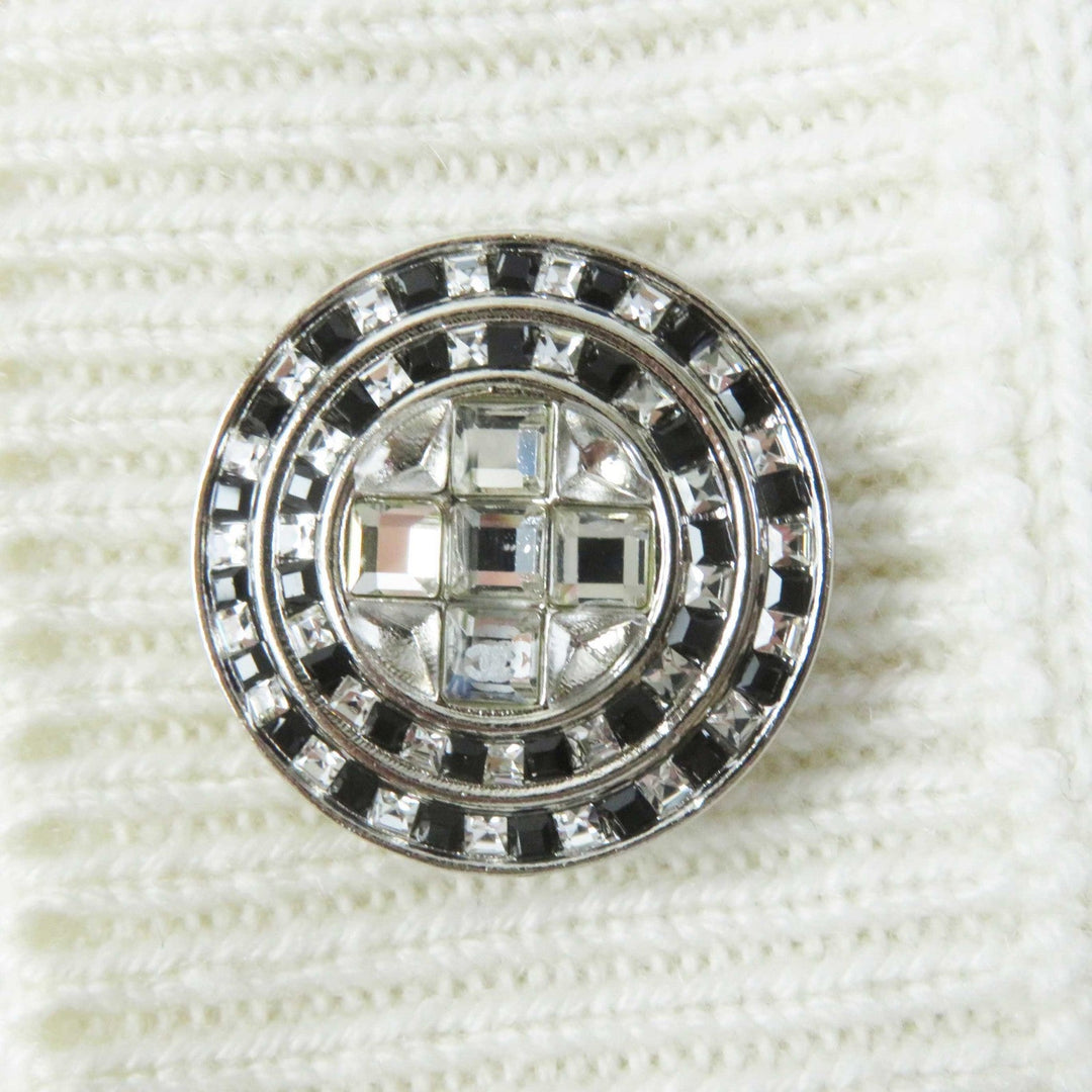 CHANEL cardigan P74230 Outer: 100% cashmere, part: 99% cashmere, part: 1% polyurethane white Women 34 Used Authentic