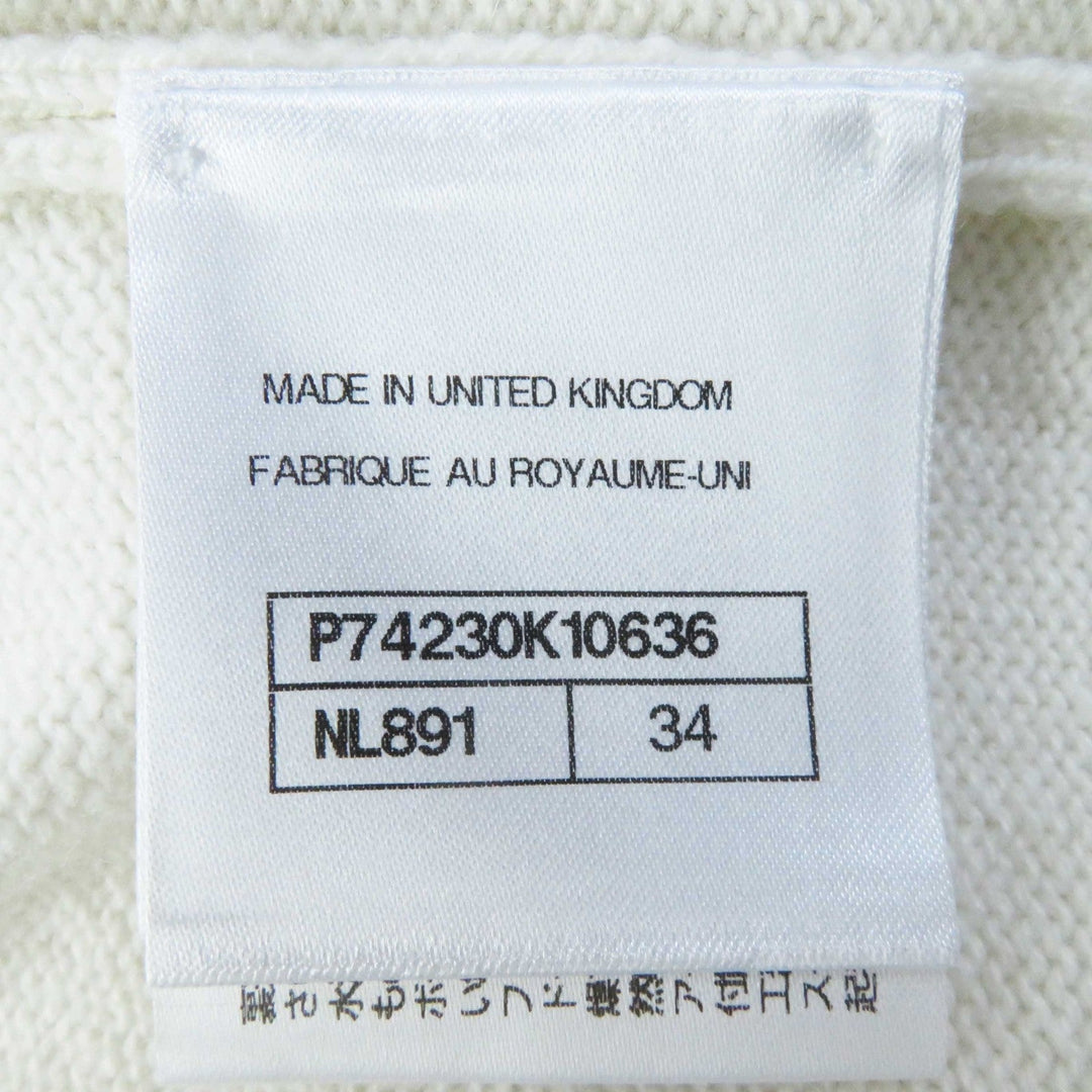 CHANEL cardigan P74230 Outer: 100% cashmere, part: 99% cashmere, part: 1% polyurethane white Women 34 Used Authentic
