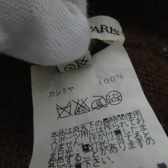 HERMES Knit cap Main: 100% cashmere Brown Women Used Authentic
