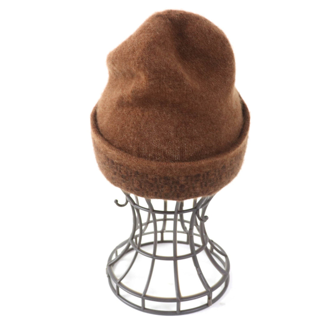 HERMES Knit cap Main: 100% cashmere Brown Women Used Authentic