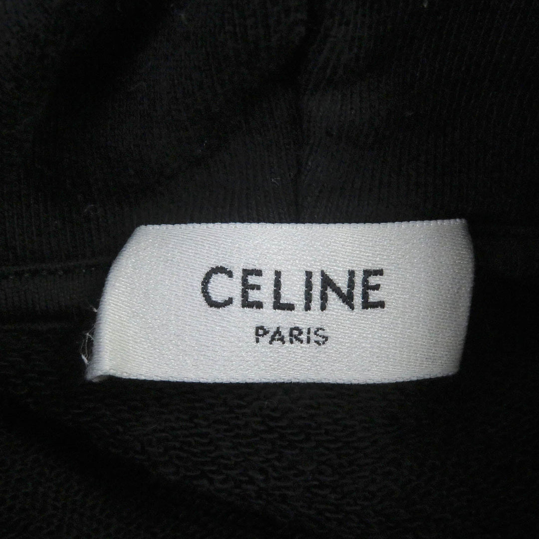 CELINE Hoodie 2Y99D670Q Main: 100% cotton black mens L Used Authentic