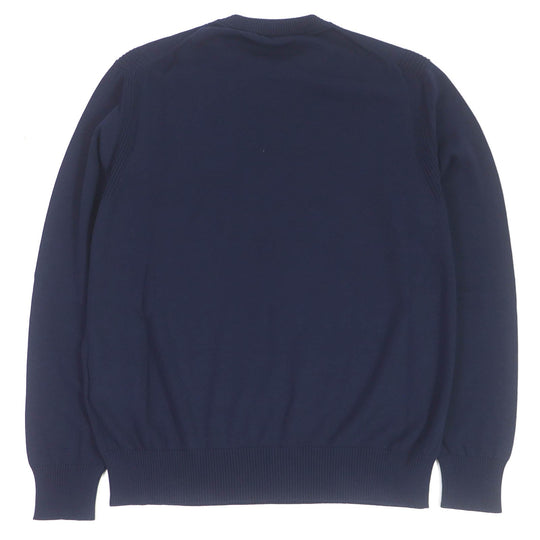 MONCLER sweater Main: 100% cotton Navy mens L Used Authentic