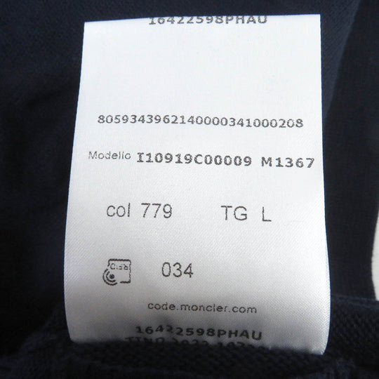 MONCLER sweater Main: 100% cotton Navy mens L Used Authentic