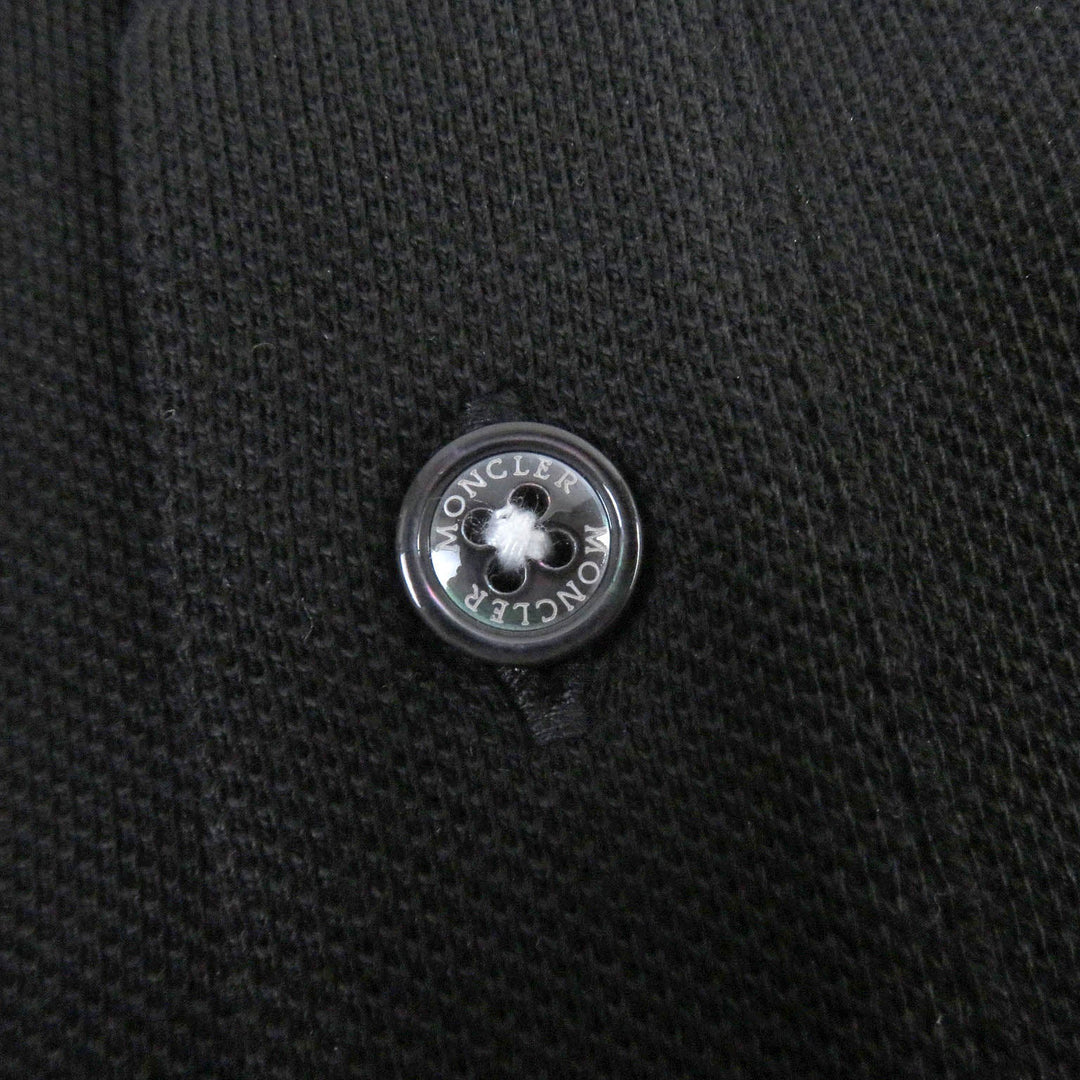 MONCLER Long sleeve polo shirt Main: 100% cotton black mens S Used Authentic