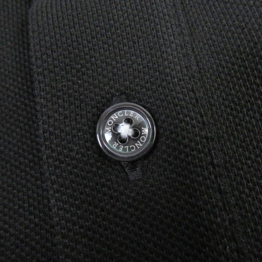 MONCLER Long sleeve polo shirt Main: 100% cotton black mens S Used Authentic