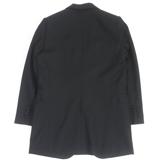 CELINE tailored jacket 2V321120D Main: 100% wool, Main: 100% polyester, Lining: 54% cupra, Lining: 46% rayon black Peak collar long tuxedo jacket Grand Poodle mens 38 Used Authentic