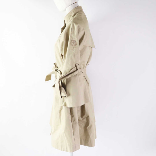 MONCLER A line coat Outer: 87% cotton, Outer: 13% polyester, Yoke back: 100% nylon beige ADHAFERA ADHAFERA Women zero size Used Authentic