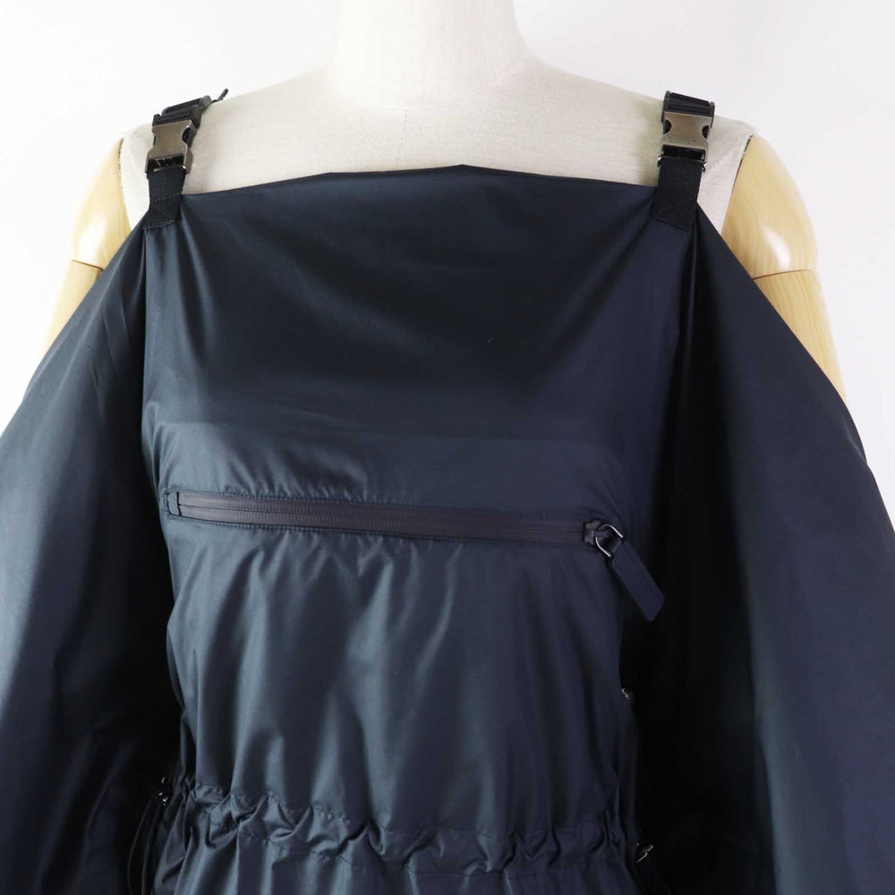 Christian Dior one piece 217R65A2829 Main: 100% polyester Navy Off Shoulder Drawstring Dress Women XS Used Authentic