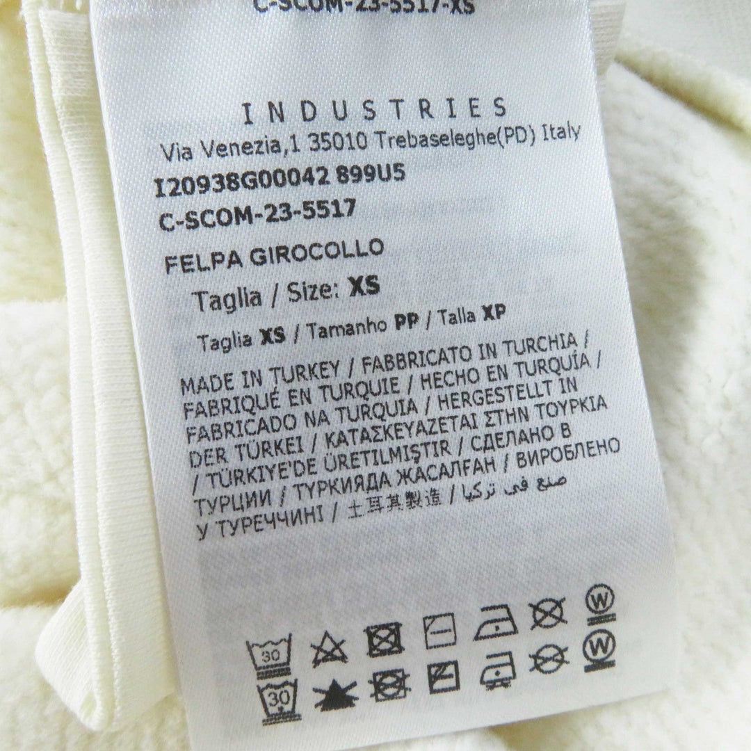 MONCLER pullover Outer fabric: 91% cotton, Outer fabric: 9% nylon, Rib: 98% cotton, 2% polyurethane Other fabric: 85% polyester, 15% nylon Embroidery: 100% polyester Ivory FELPA GIROCOLLO Women XS Used Authentic