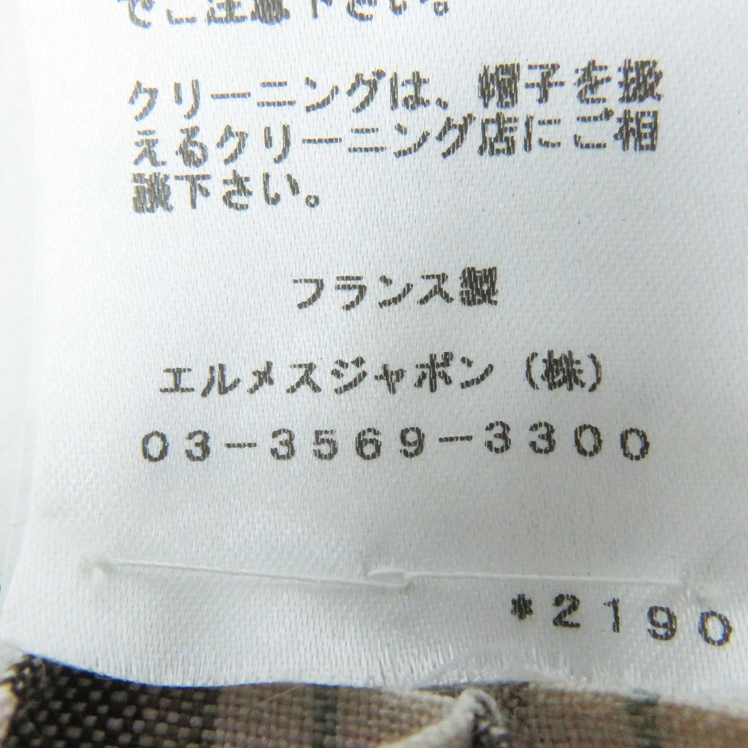 HERMES Casquette Outer: 100% linen, Lining: 100% linen khaki Paola Women 57 Used Authentic