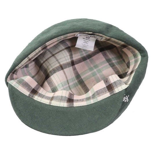 HERMES Casquette Outer: 100% linen, Lining: 100% linen khaki Paola Women 57 Used Authentic