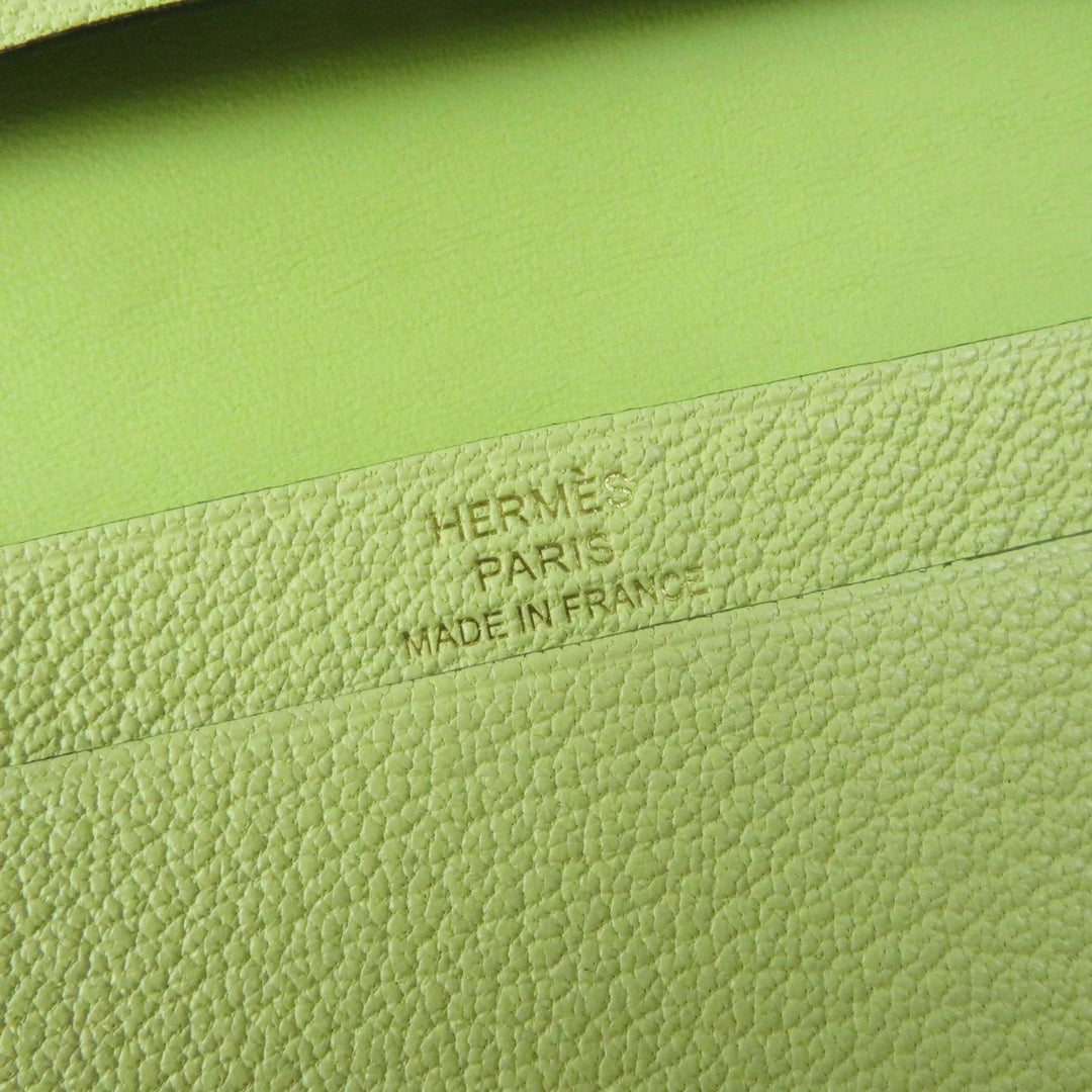 HERMES Card Case Shave Jones Bourjon Bearn Mini Women Used Authentic