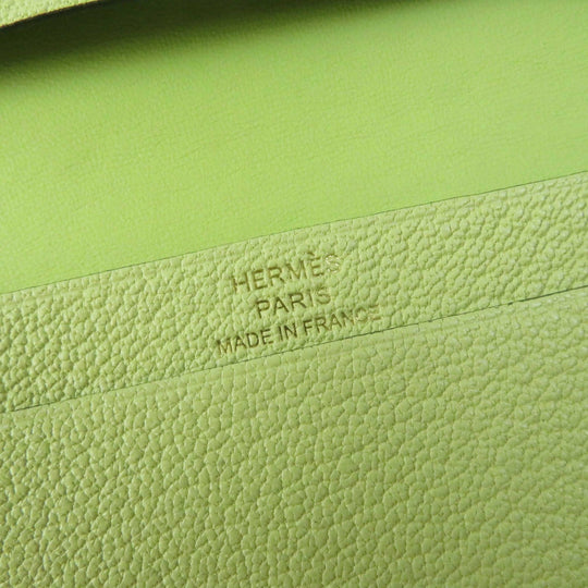 HERMES Card Case Shave Jones Bourjon Bearn Mini Women Used Authentic