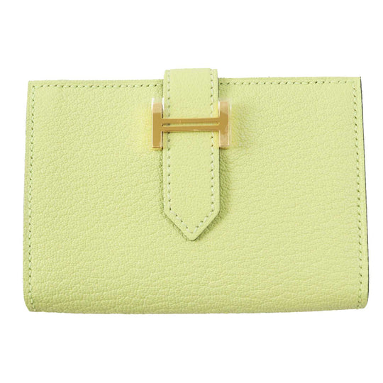 HERMES Card Case Shave Jones Bourjon Bearn Mini Women Used Authentic