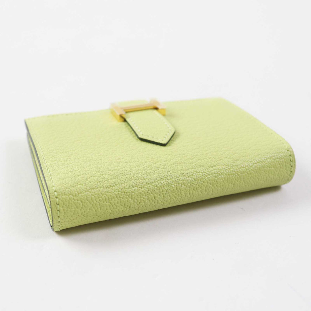 HERMES Card Case Shave Jones Bourjon Bearn Mini Women Used Authentic