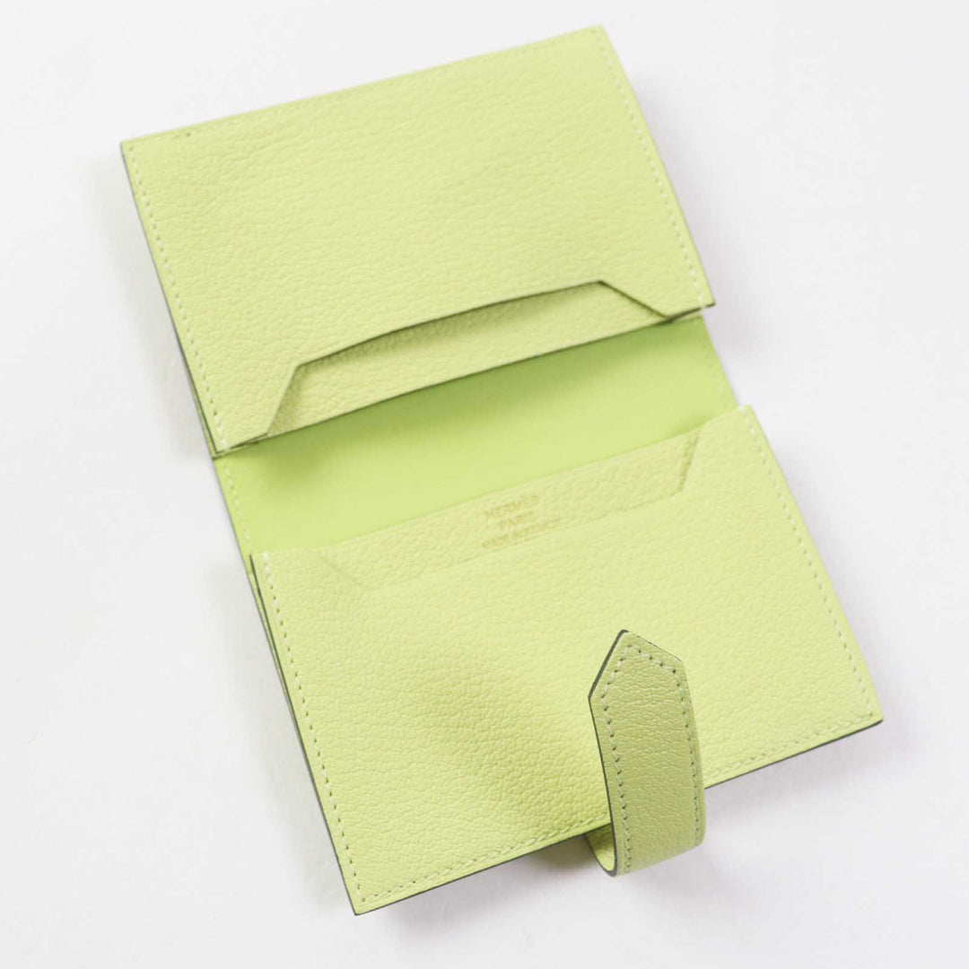 HERMES Card Case Shave Jones Bourjon Bearn Mini Women Used Authentic
