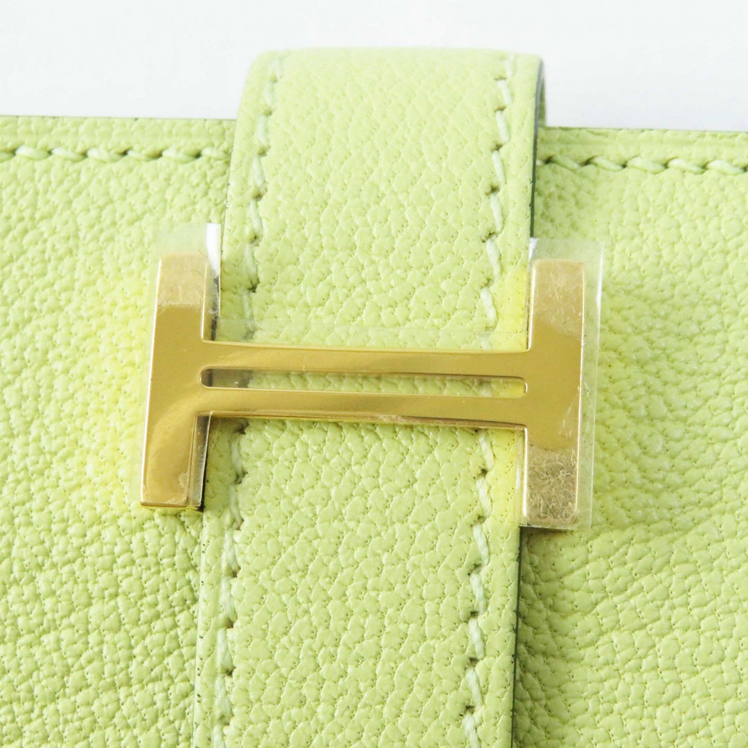 HERMES Card Case Shave Jones Bourjon Bearn Mini Women Used Authentic