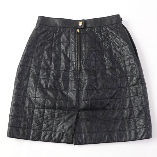 CELINE Mini skirt 2H251978E Main: Lamb leather Lining: 100% silk Pocket lining: 100% cotton Filling: 100% polyester Embroidery: 100% polyester black Women 36 Used Authentic