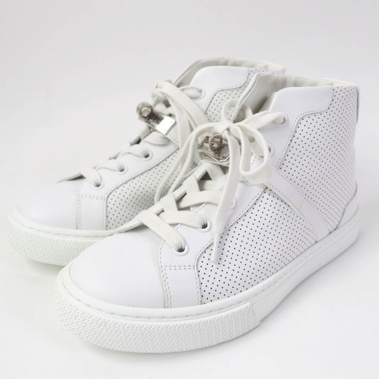 HERMES High cut sneakers Main: Leather white Daydream Women 35 Used Authentic