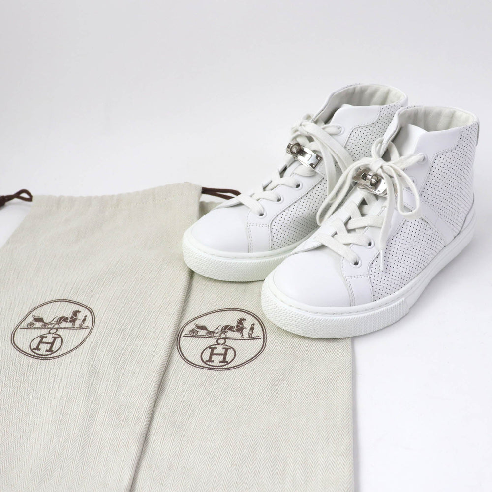 HERMES High cut sneakers Main: Leather white Daydream Women 35 Used Authentic